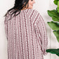 Tie Front Floral Blouse In Off White And Wine