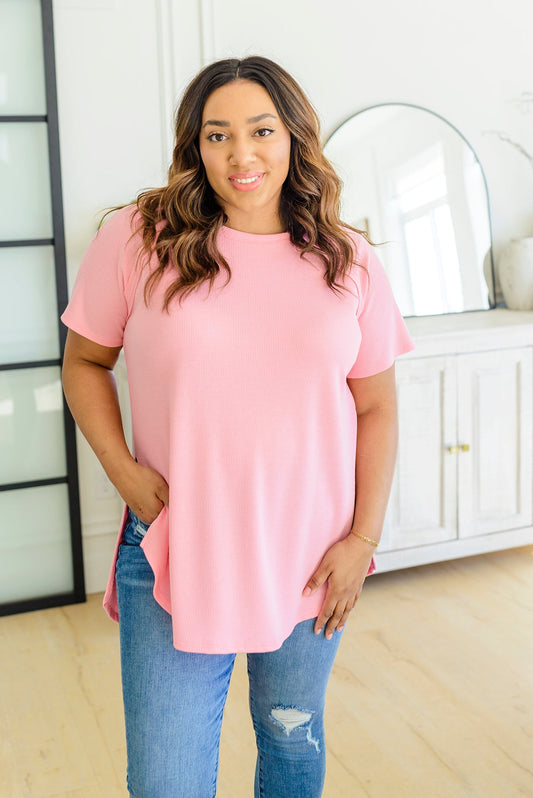 Baby Waffle Knit Top - Pink