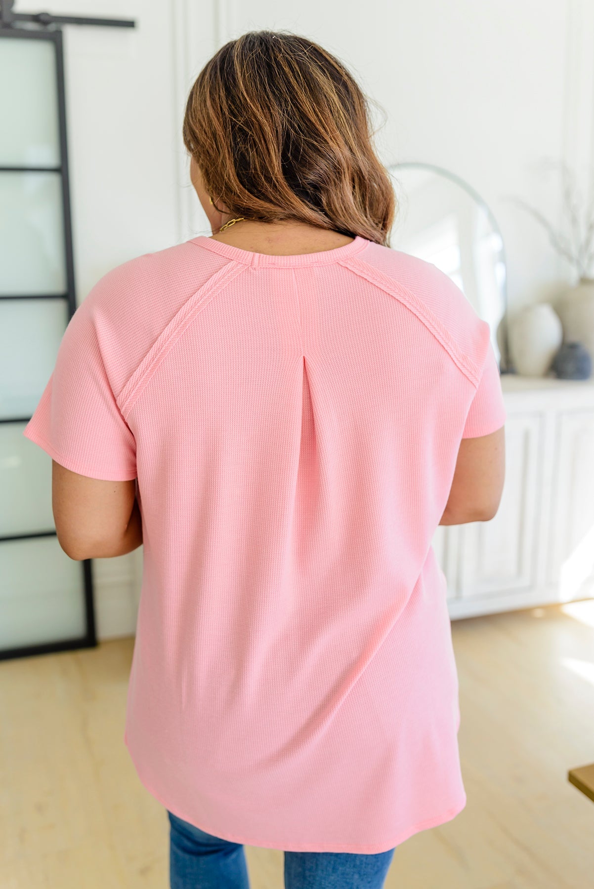 Baby Waffle Knit Top - Pink