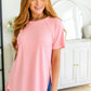 Baby Waffle Knit Top - Pink