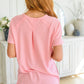 Baby Waffle Knit Top - Pink