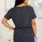 Kathleen Waffle Knit Top in Black
