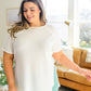 Kathleen Waffle Knit Top in Ivory