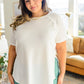 Kathleen Waffle Knit Top in Ivory
