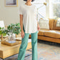 Kathleen Waffle Knit Top in Ivory