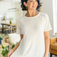 Kathleen Waffle Knit Top in Ivory
