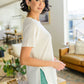 Kathleen Waffle Knit Top in Ivory