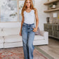 Katrina High Waist Distressed Denim Trousers