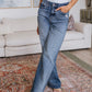 Katrina High Waist Distressed Denim Trousers