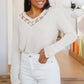 Keeping Notes Lace V Neck Top