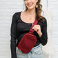 Keeping Up Sherpa Side Bag in Wine