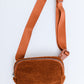 Keeping Up Sherpa Side Bag in Cognac Brown