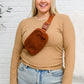 Keeping Up Sherpa Side Bag in Cognac Brown