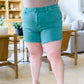 Judy Blue Mid Rise Cut Off Shorts - Green