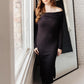 Kiah Sweater Dress in Black