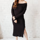 Kiah Sweater Dress in Black