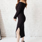 Kiah Sweater Dress in Black