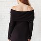 Kiah Sweater Dress in Black