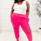 Kick Back Distressed Joggers Hot Pink