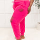 Kick Back Distressed Joggers Hot Pink