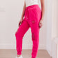Kick Back Distressed Joggers Hot Pink