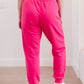 Kick Back Distressed Joggers Hot Pink