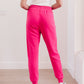 Kick Back Distressed Joggers Hot Pink