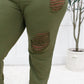 Kick Back Distressed Joggers In Olive