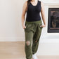Kick Back Distressed Joggers In Olive