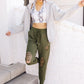 Kick Back Distressed Joggers In Olive