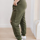 Kick Back Distressed Joggers In Olive