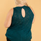 Knotted Hem Tank in Sea Green