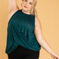 Knotted Hem Tank in Sea Green