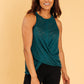 Knotted Hem Tank in Sea Green