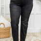 Kortney Mid Rise Straight Leg Jeans In Washed Black