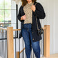 Kristen High Neck Flowy Dotted Blouse In Taupe