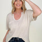 Jacquard Short Sleeve Knit Top