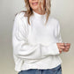 Mags Side Slit Cropped Sweater