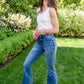 Judy Blue Contrast Trouser Flare Jeans
