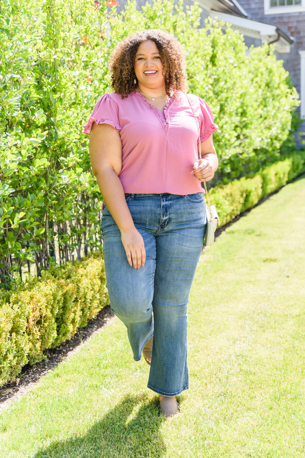 Judy Blue Contrast Trouser Flare Jeans