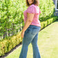 Judy Blue Contrast Trouser Flare Jeans