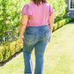 Judy Blue Contrast Trouser Flare Jeans