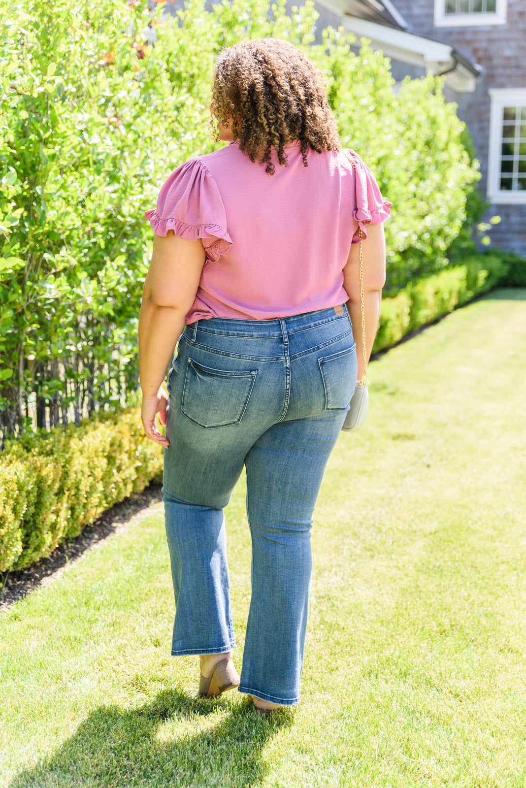 Judy Blue Contrast Trouser Flare Jeans