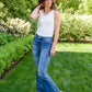 Judy Blue Contrast Trouser Flare Jeans