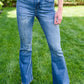 Judy Blue Contrast Trouser Flare Jeans