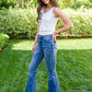 Judy Blue Contrast Trouser Flare Jeans