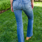 Judy Blue Contrast Trouser Flare Jeans