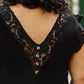 Lace Cap Sleeve Top in Black