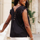 Lace Cap Sleeve Top in Black