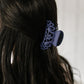 Lace Detail Claw Clip in Navy